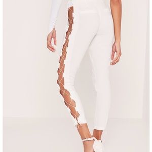Carli Bybel Miss Guided White Trousers